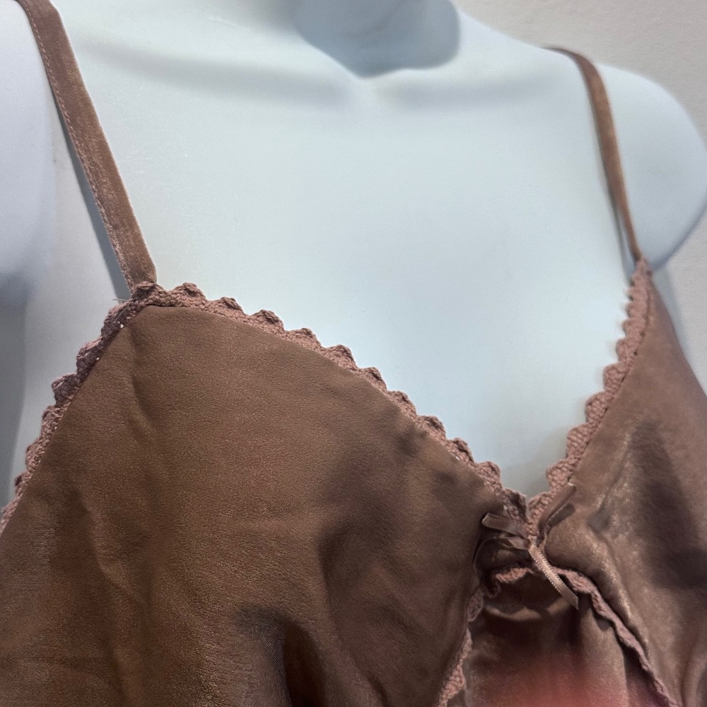 NWT No Boundaries Women's Cami Tank Top‎ XL 16-18 Satin Bow Adjustable Straps - Picture 2 of 10
